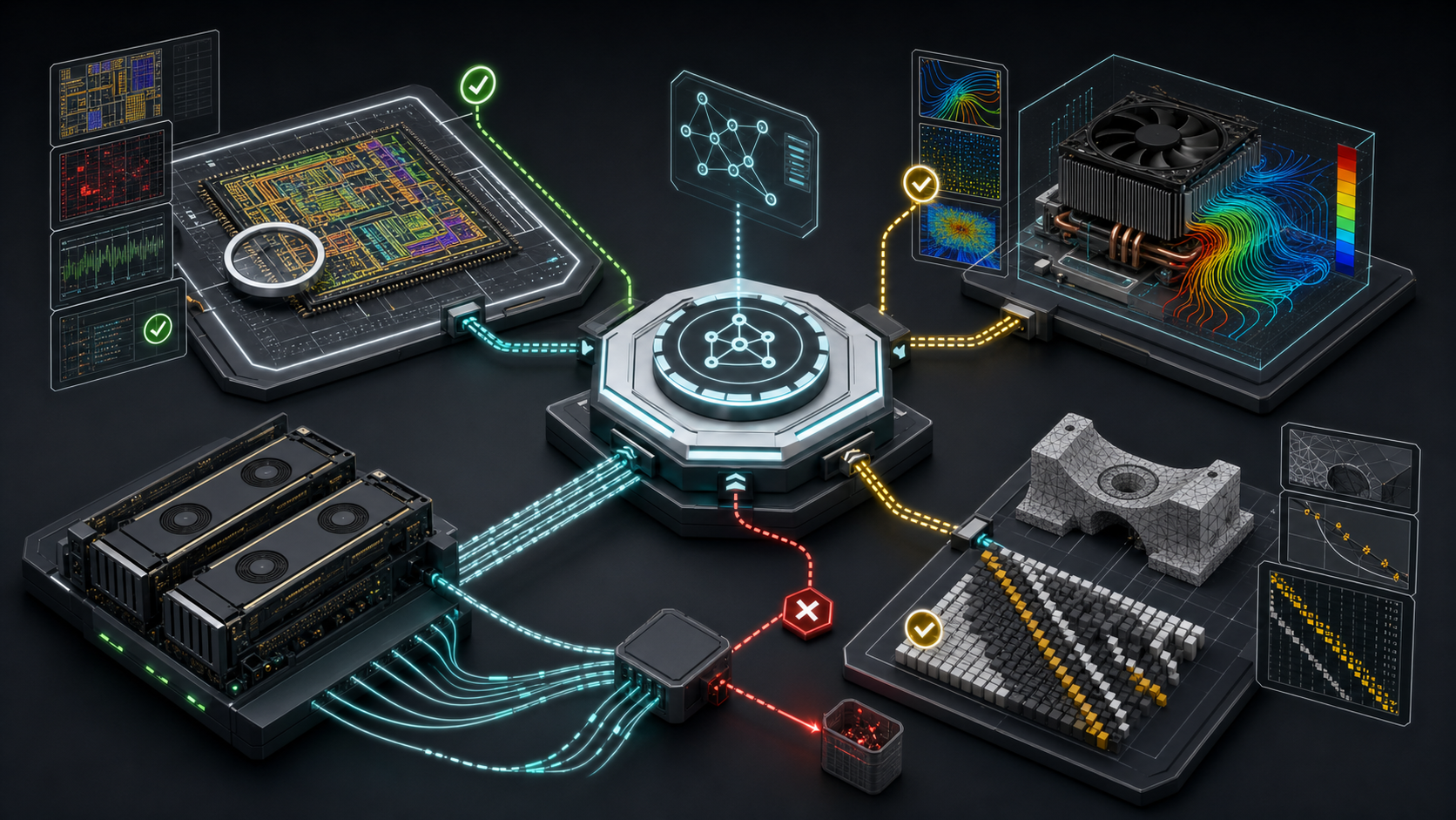 Engineering AI Agents Need More Than an LLM: GPU Infrastructure for PhysicsNeMo, CUDA-X and EDA